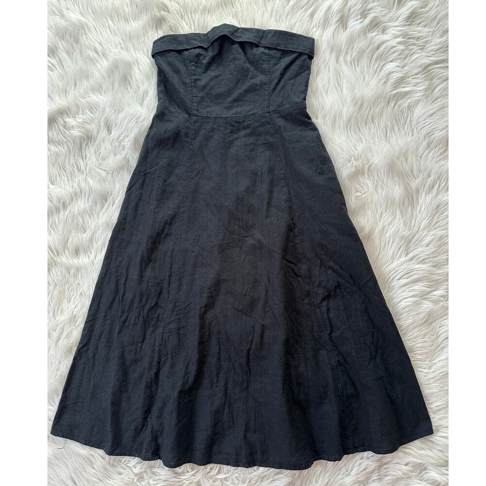 Abercrombie & Fitch Black Strapless Midi Dress - Picture 3 of 7